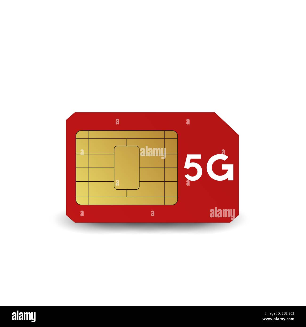 5G SIM card. Vector illustration. Mobile networks and telecommunications. Stock Vector