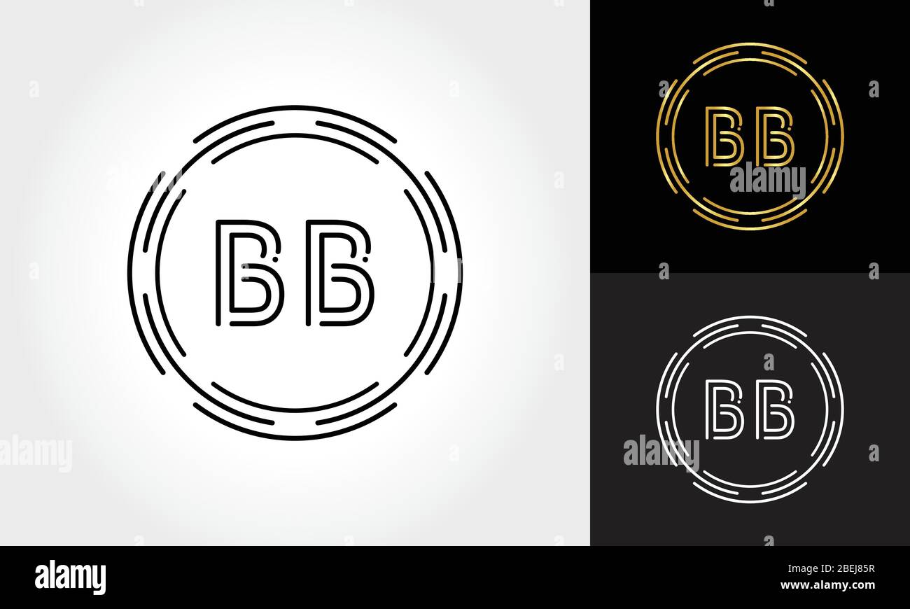 Initial Letter BB Logo Creative Typography Vector Template. Digital Abstract Letter BB Logo Design Stock Vector