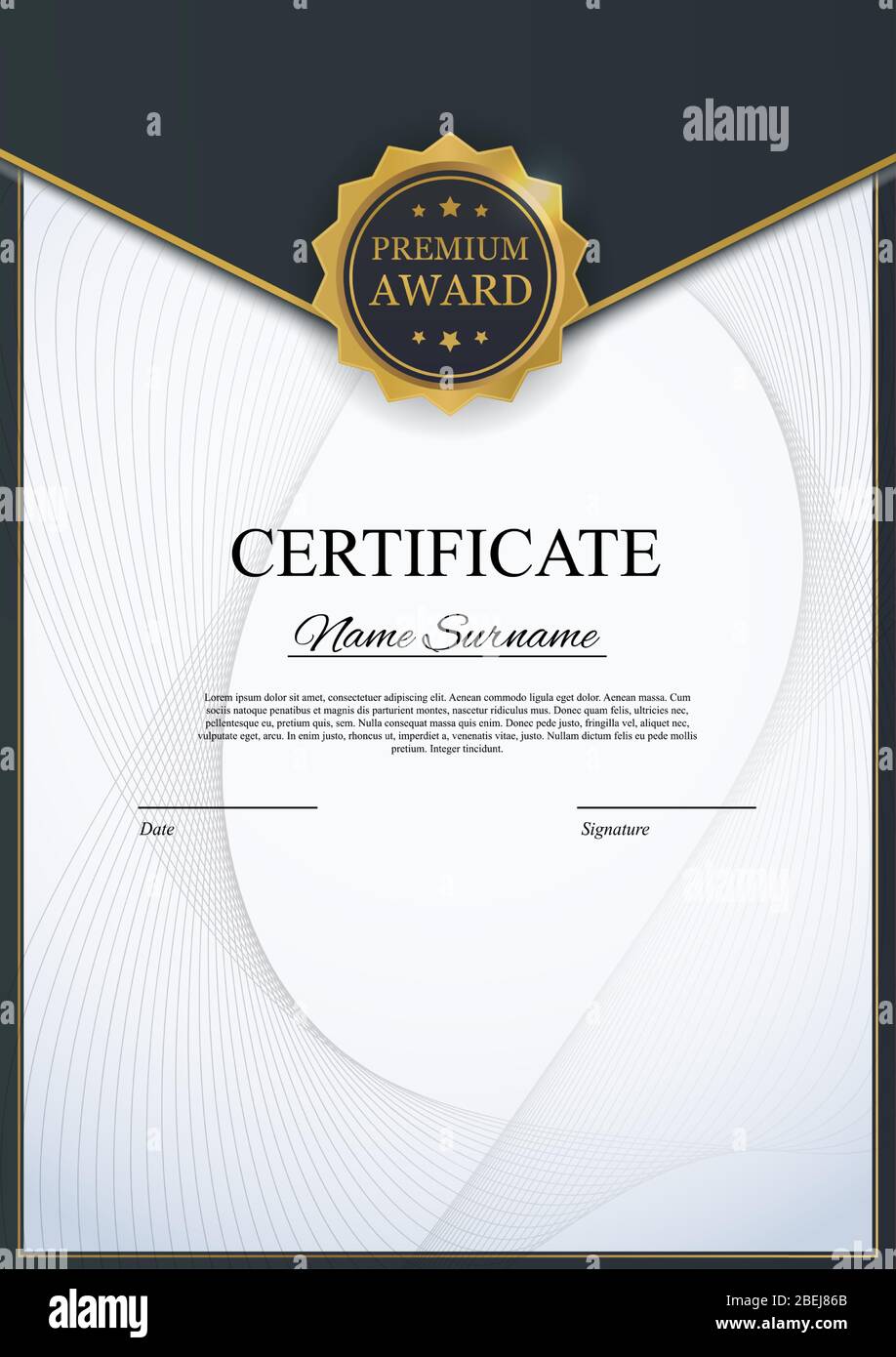 Award Certificate Template High Resolution Stock Photography and Intended For High Resolution Certificate Template