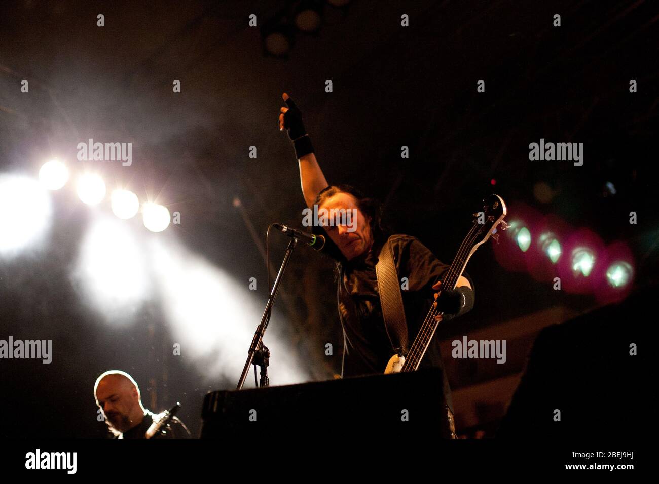 Czestochowa, Poland - 12 April 2012: 1st Nationwide Motorcycle Days, concert of the heavy metal band Acid Drinkers in Czestochowa Stock Photo