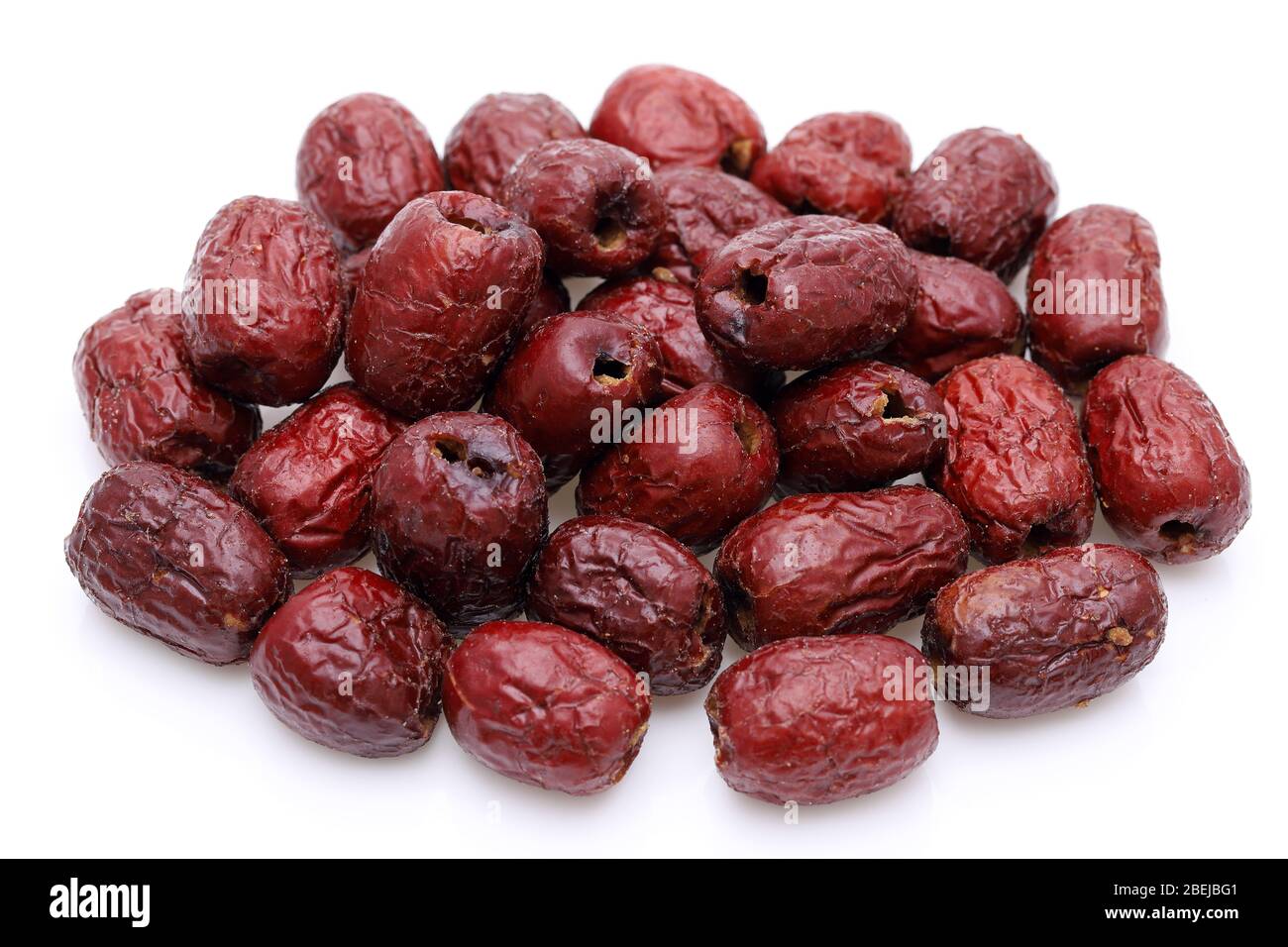 dried jujube fruits, chinese herbal medicine on white background Stock ...