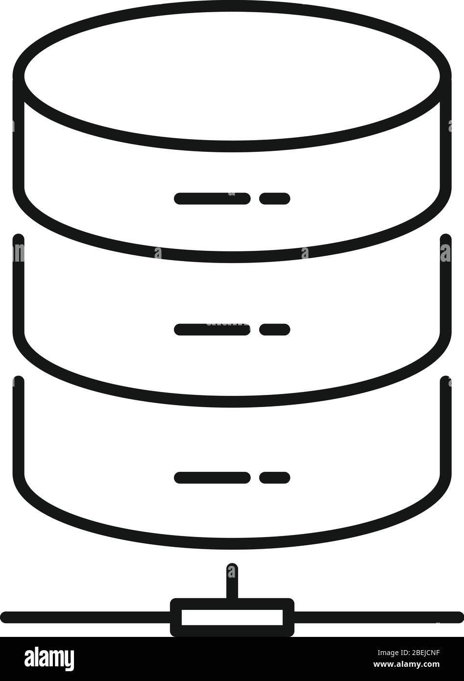 Server data center icon. Outline derver data center vector icon for web ...