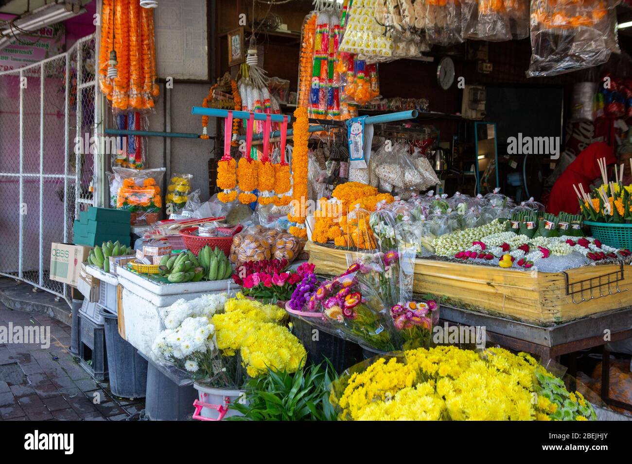 Flower market Chiangmai Thailand Stock Photo