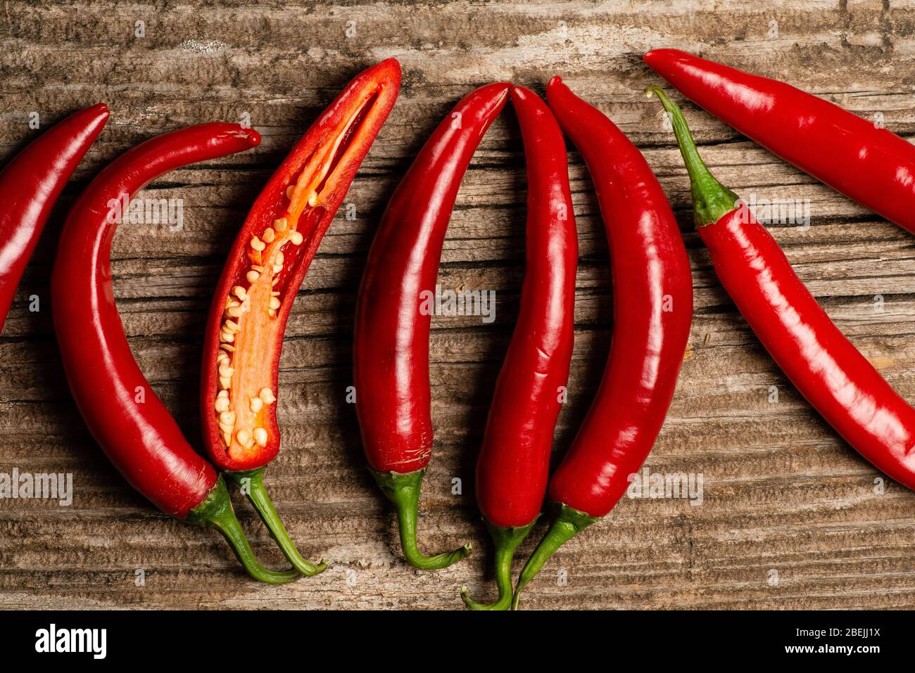 Top view chillies hi-res stock photography and images - Alamy