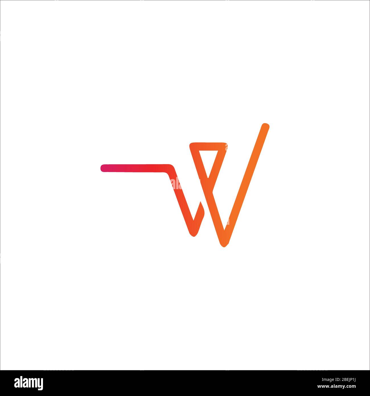 Initial letter wp logo or pw logo vector design templates Stock Vector
