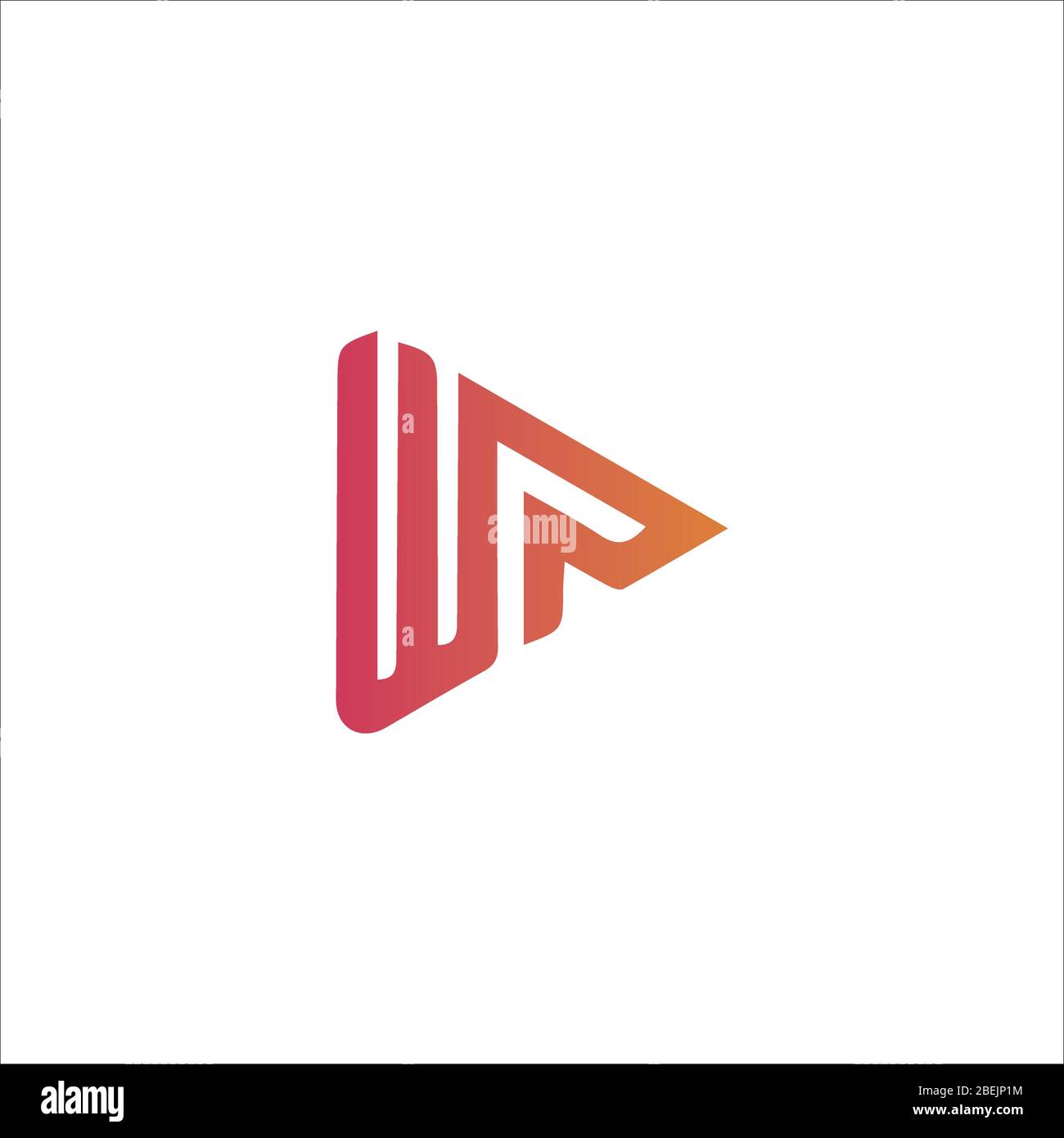 Initial letter wp logo or pw logo vector design templates Stock Vector