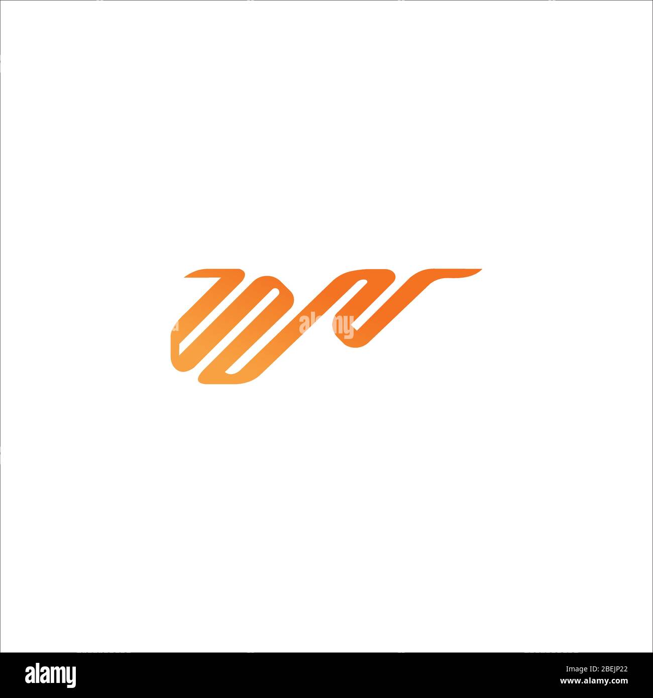 Initial letter wp logo or pw logo vector design templates Stock Vector