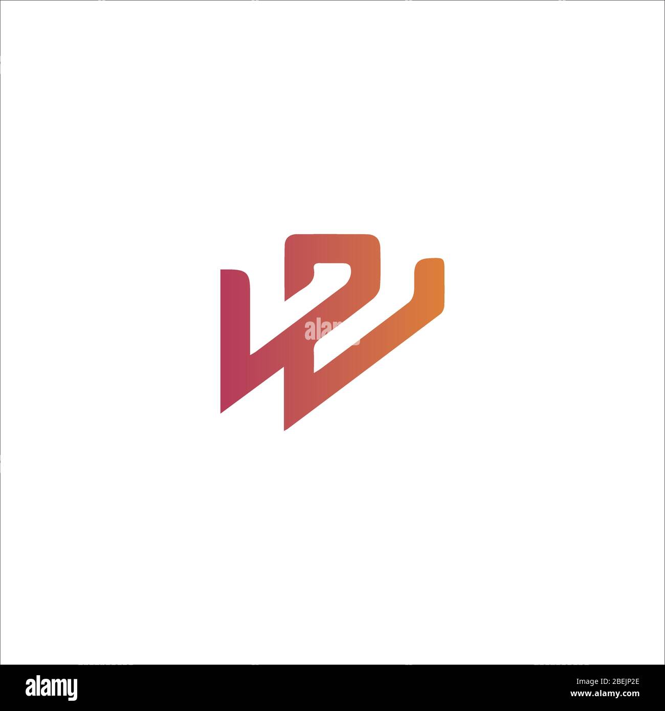 Initial letter wp logo or pw logo vector design templates Stock Vector