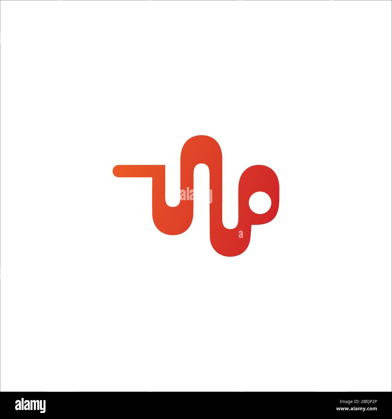 Initial letter wp logo or pw logo vector design templates Stock Vector