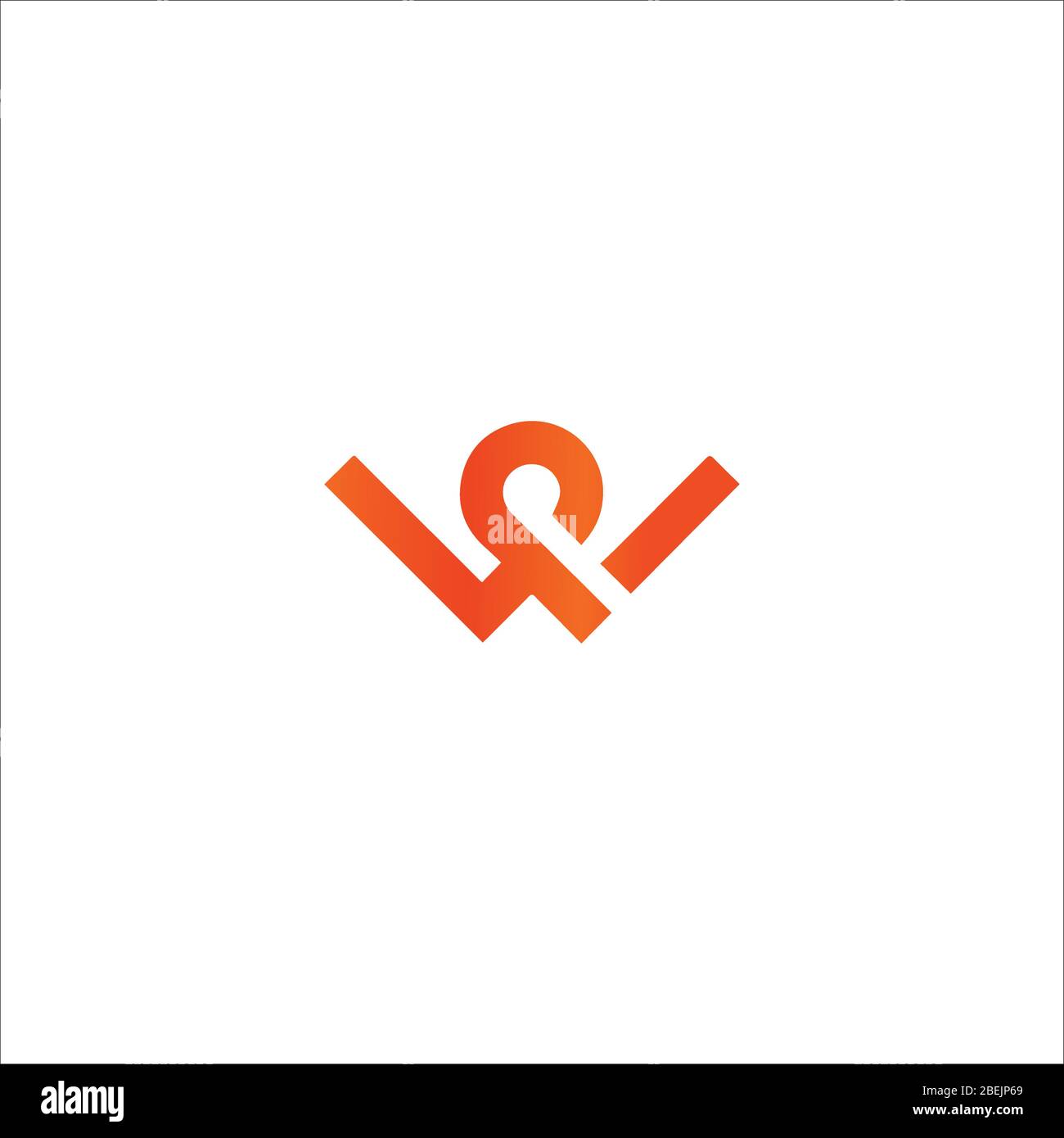 Initial letter wp logo or pw logo vector design templates Stock Vector
