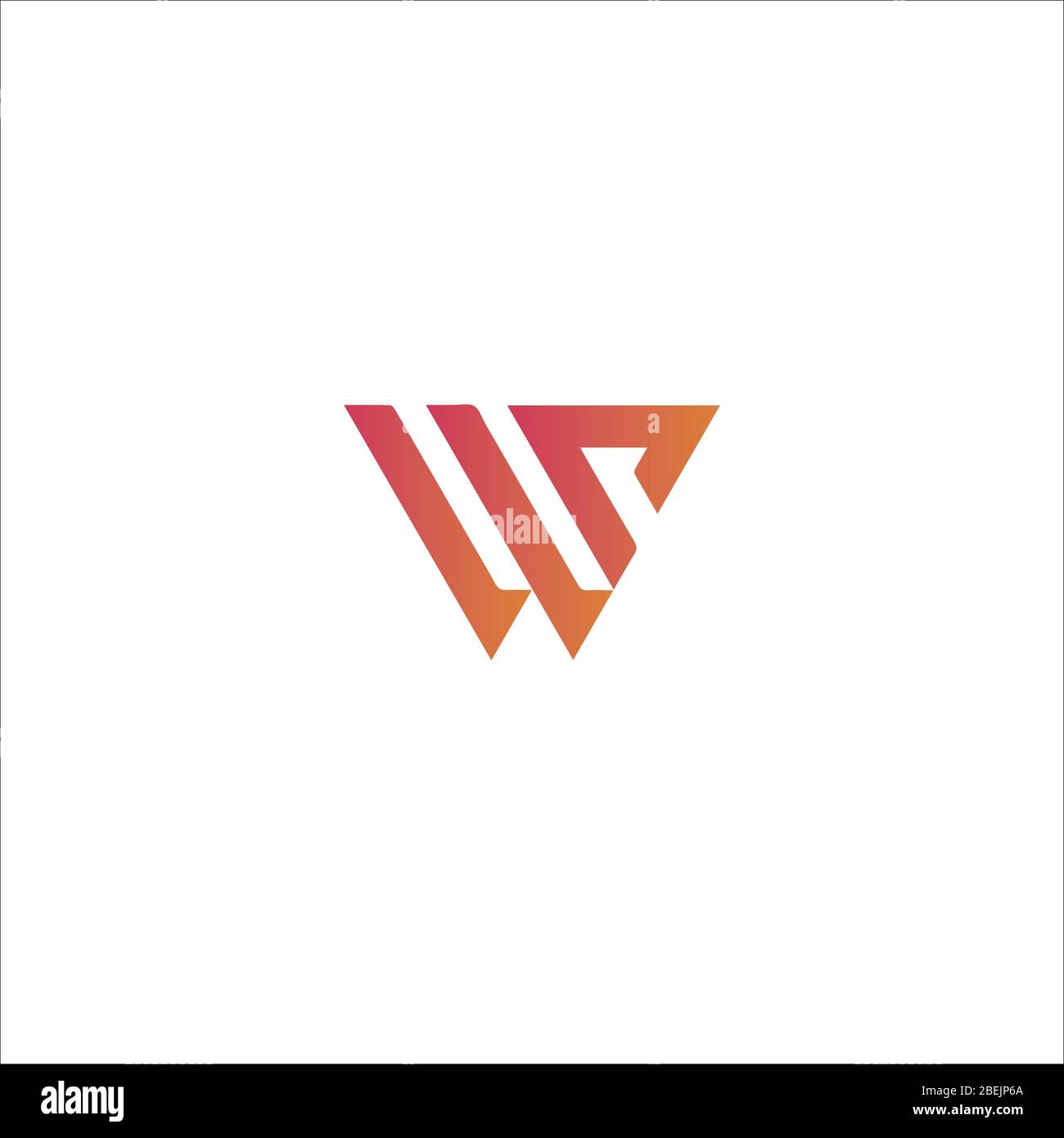 Initial letter wp logo or pw logo vector design templates Stock Vector