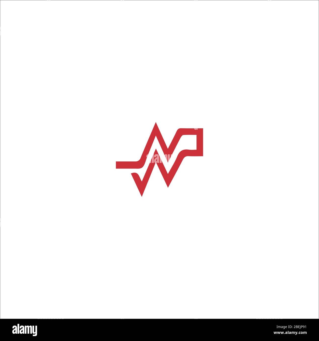 Initial letter wp logo or pw logo vector design templates Stock Vector