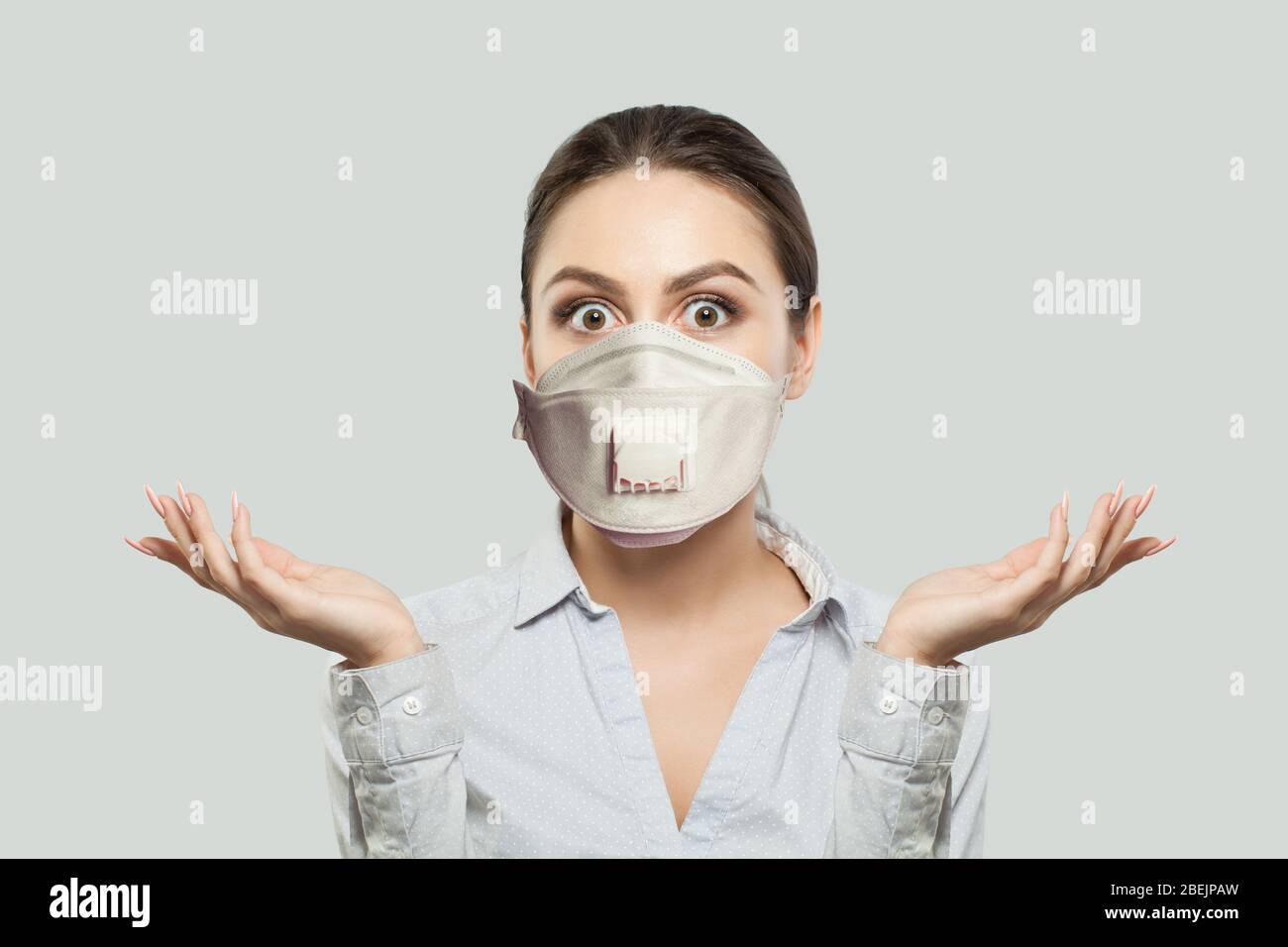 Shocked woman in medical hi-res stock photography and images - Alamy