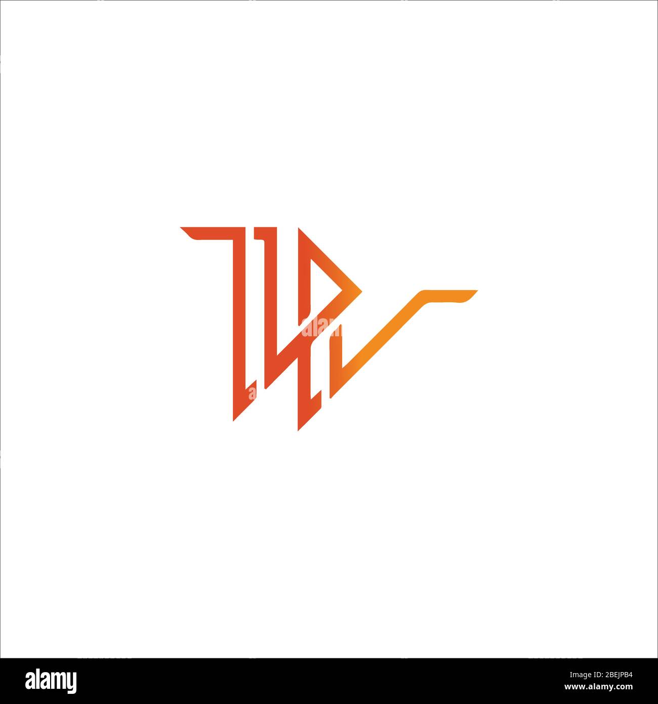 Initial letter wp logo or pw logo vector design templates Stock Vector