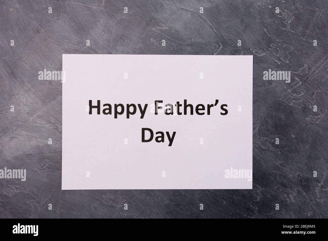 Happy Father's Day text on grey background. Free space. Space for text. Father's day holiday concept.  Stock Photo