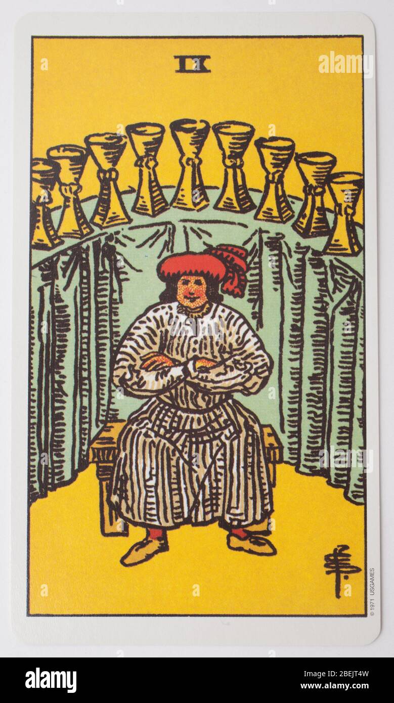 Nine of cups tarot card hires stock photography and images Alamy