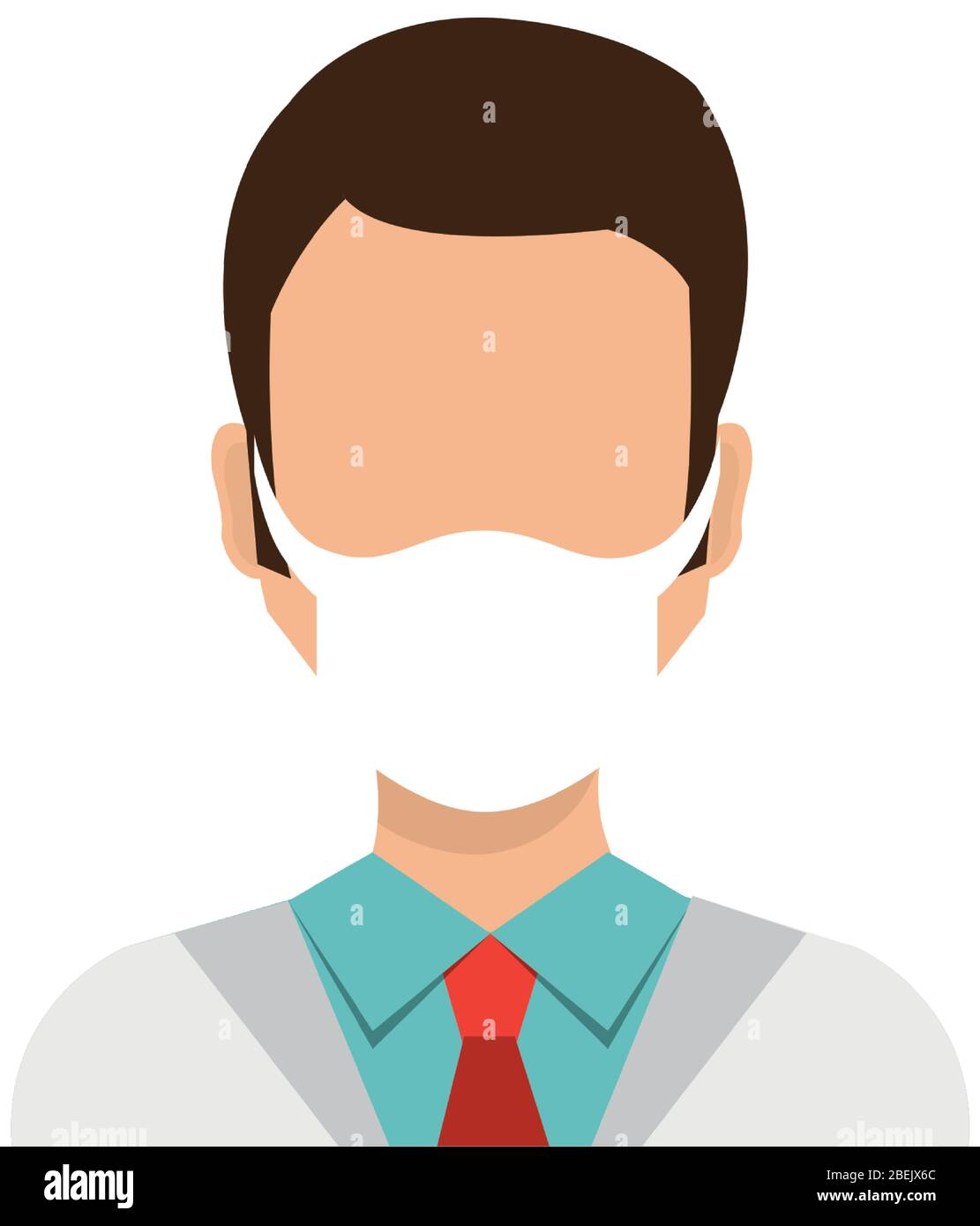 doctor male with face mask avatar isolated icon Stock Vector Image ...