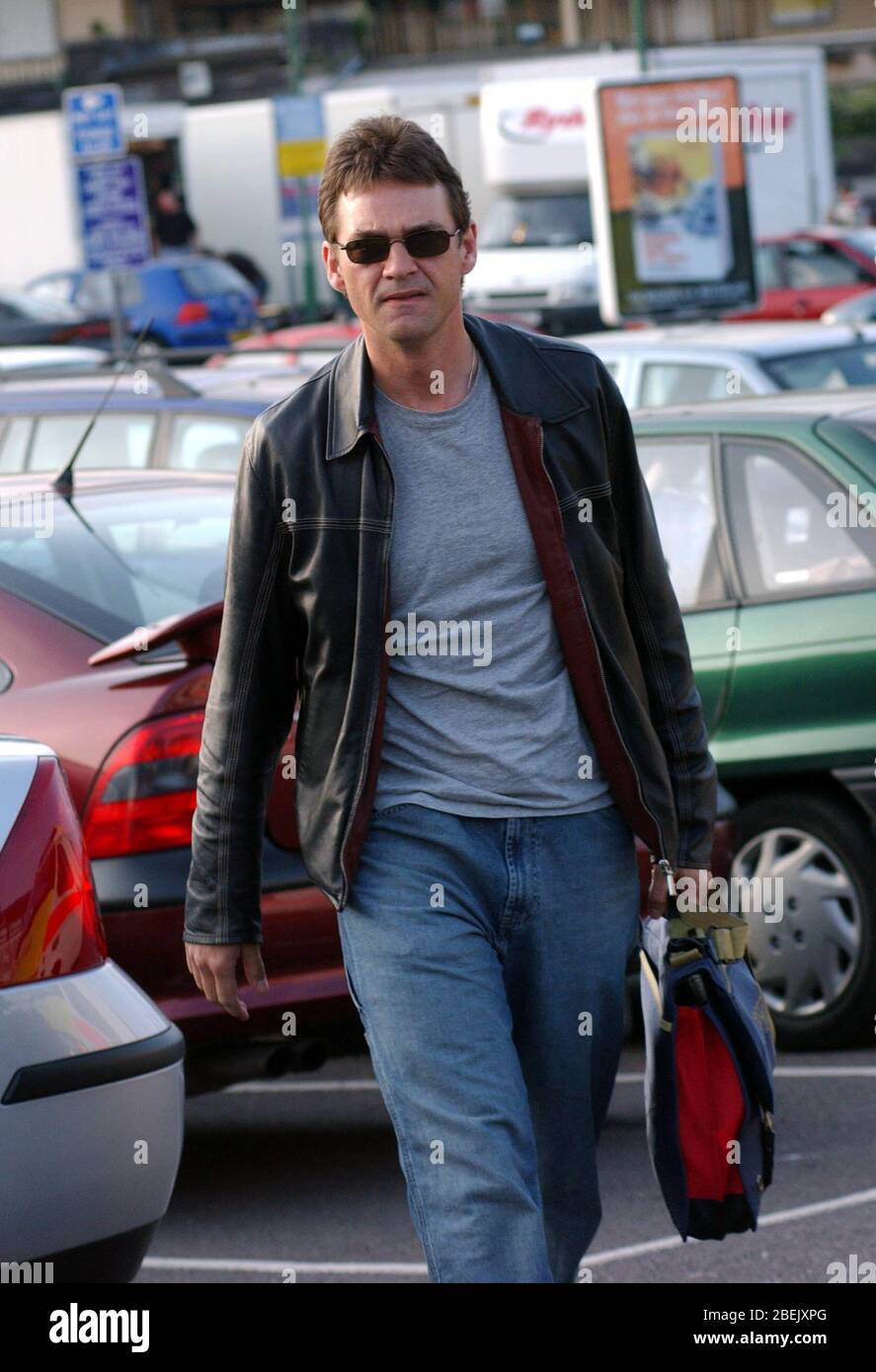 Dougray Scott arrives on the set of "The Truth About Love" currently being  filmed at Cardiff Central Railway Station, South Wales where tensions are  running high as the production overuns into a