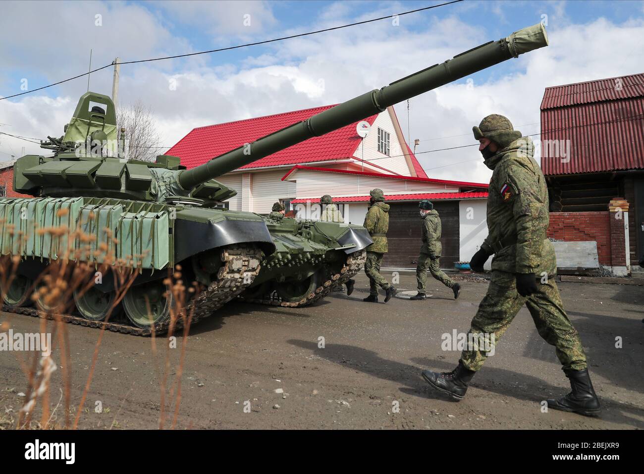 Yekaterinburg Russia 14th Apr A T 72b3m Battle Tank Involved In A Rehearsal Of A Yekaterinburg Russia 14th Apr A T 72b3m Battle Tank Involved In A Rehearsal Of A