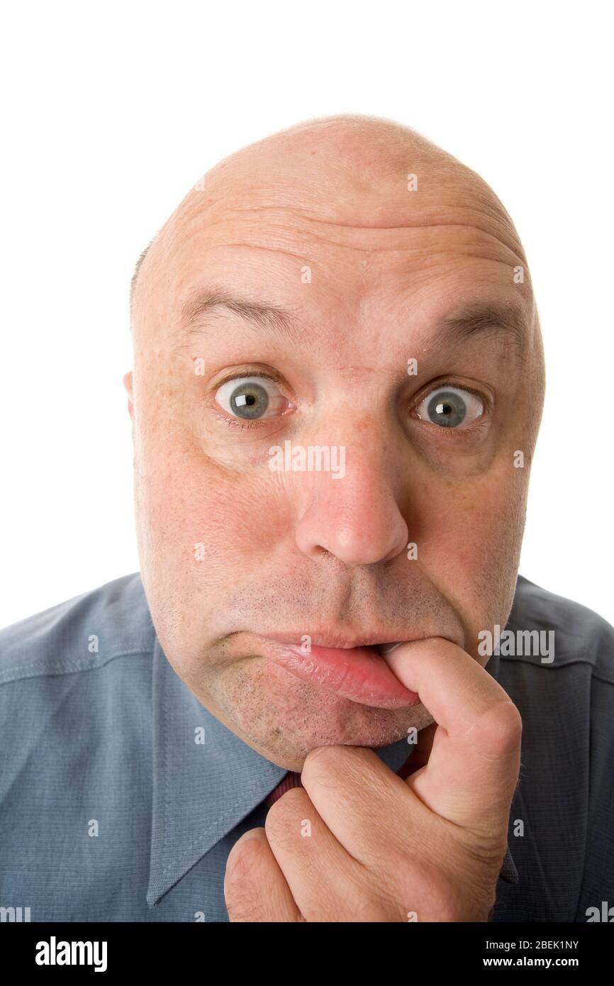 A guy with a sorry and bewildered expression. Stock Photo