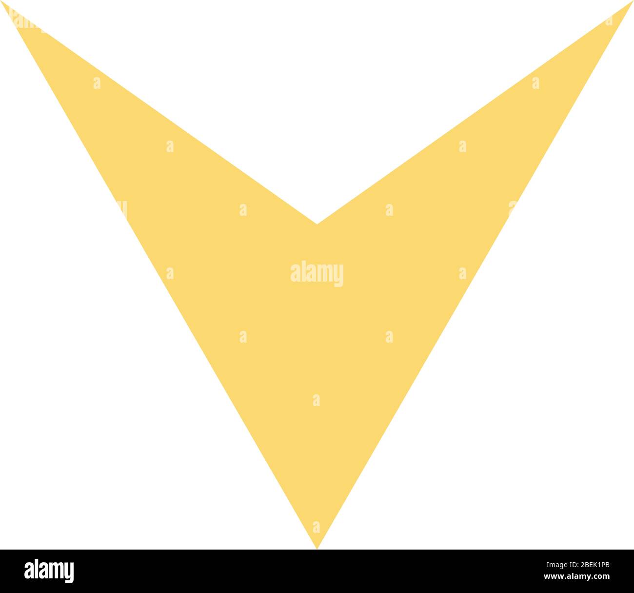 Pointer, arrow in modern flat style. Arrow button isolated on white ...