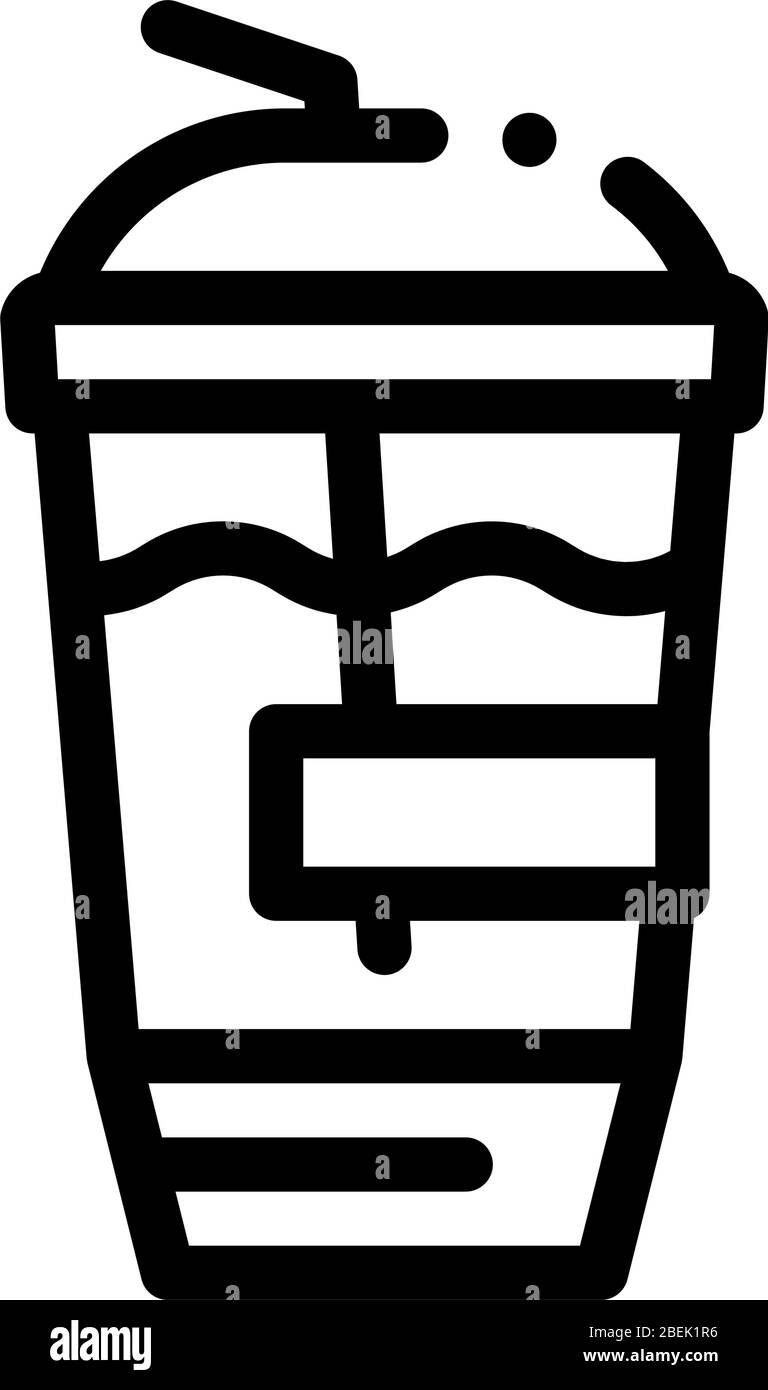 milk shake icon vector outline illustration Stock Vector Image & Art ...