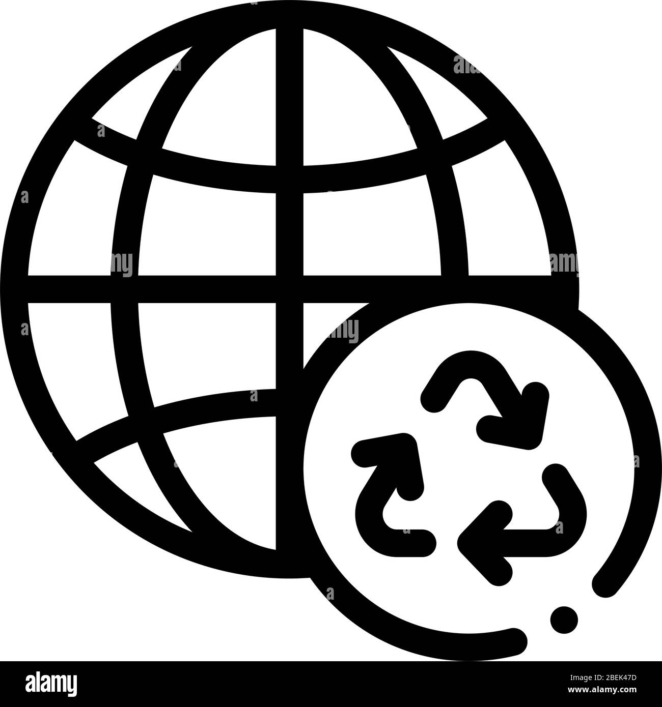 planet earth ecology icon vector outline illustration Stock Vector ...