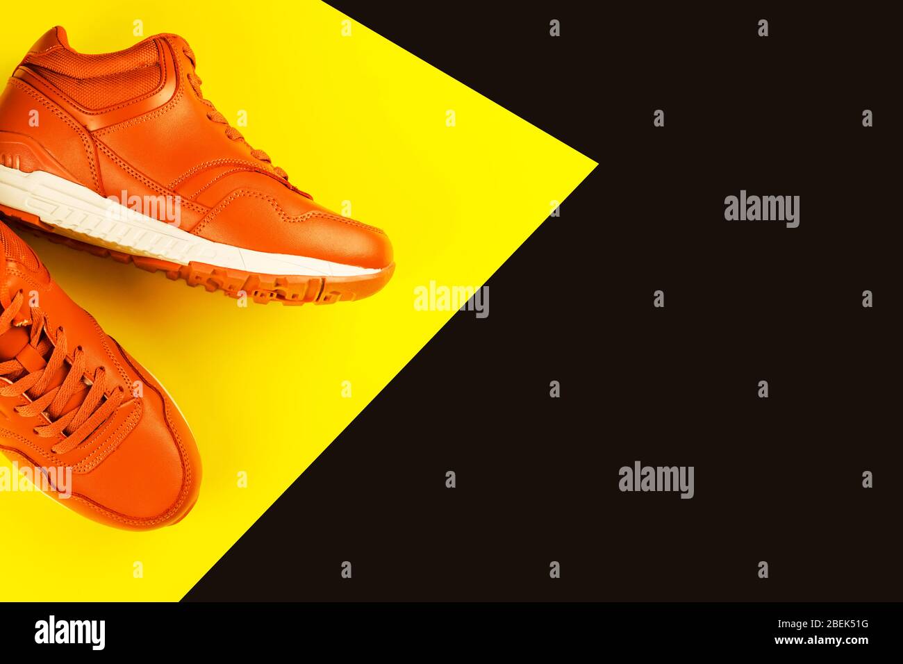 bright orange sneakers