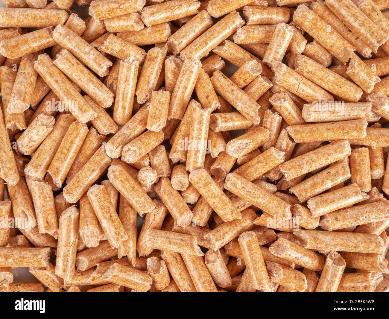 Wood pellets background. Biofuel Stock Photo