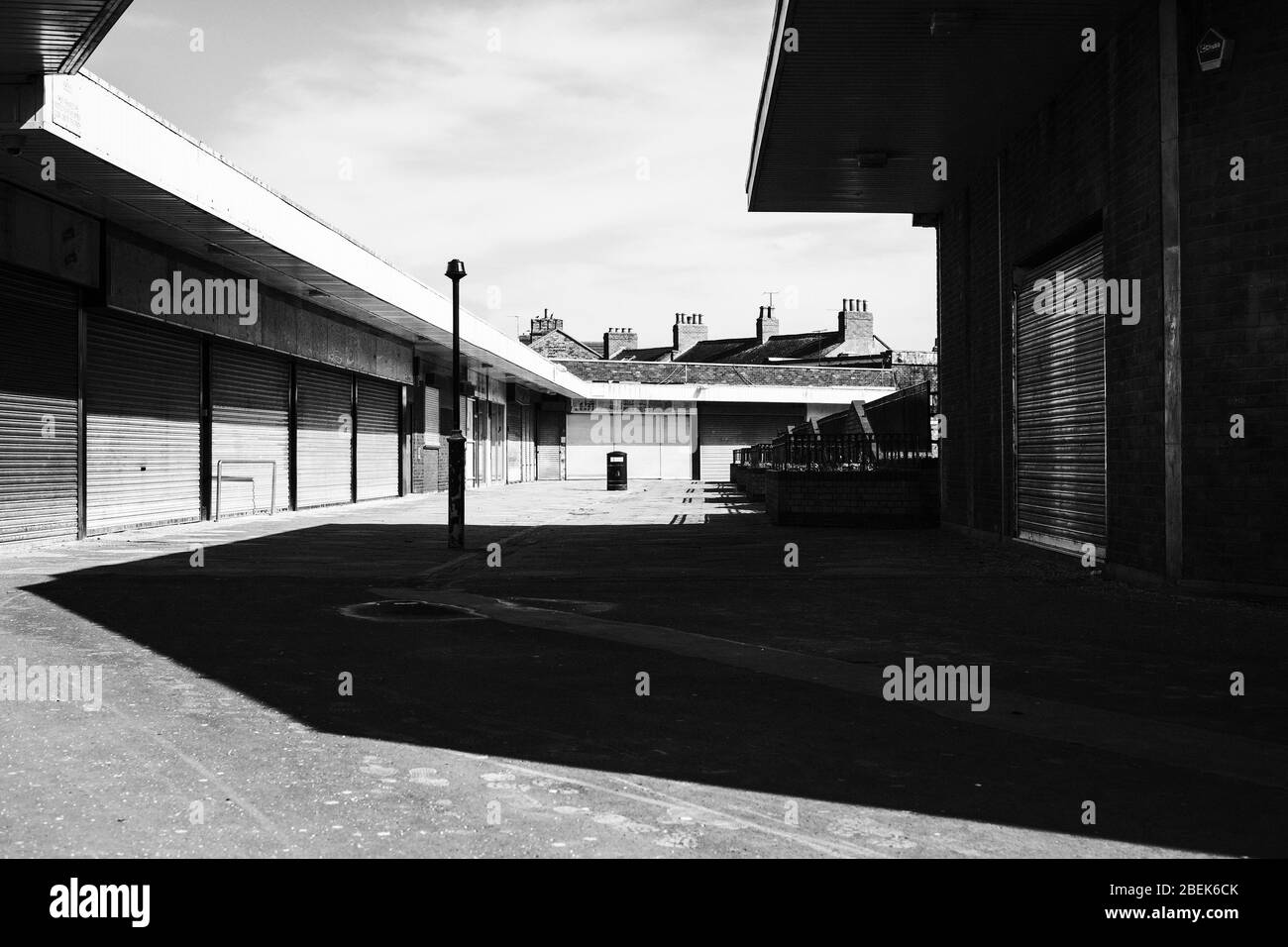 Empty Shopping Complex in Spennymoor, County Durham, England, UK Stock Photo