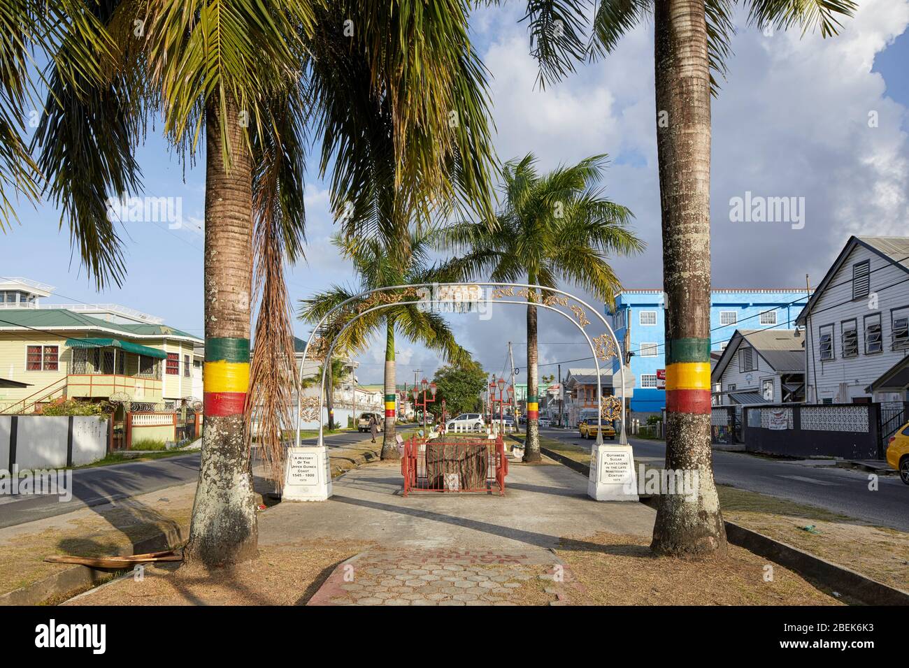 Walter Rodney Memorial Walkway Hadfield Street Guyana, South America Stock Photo Alamy