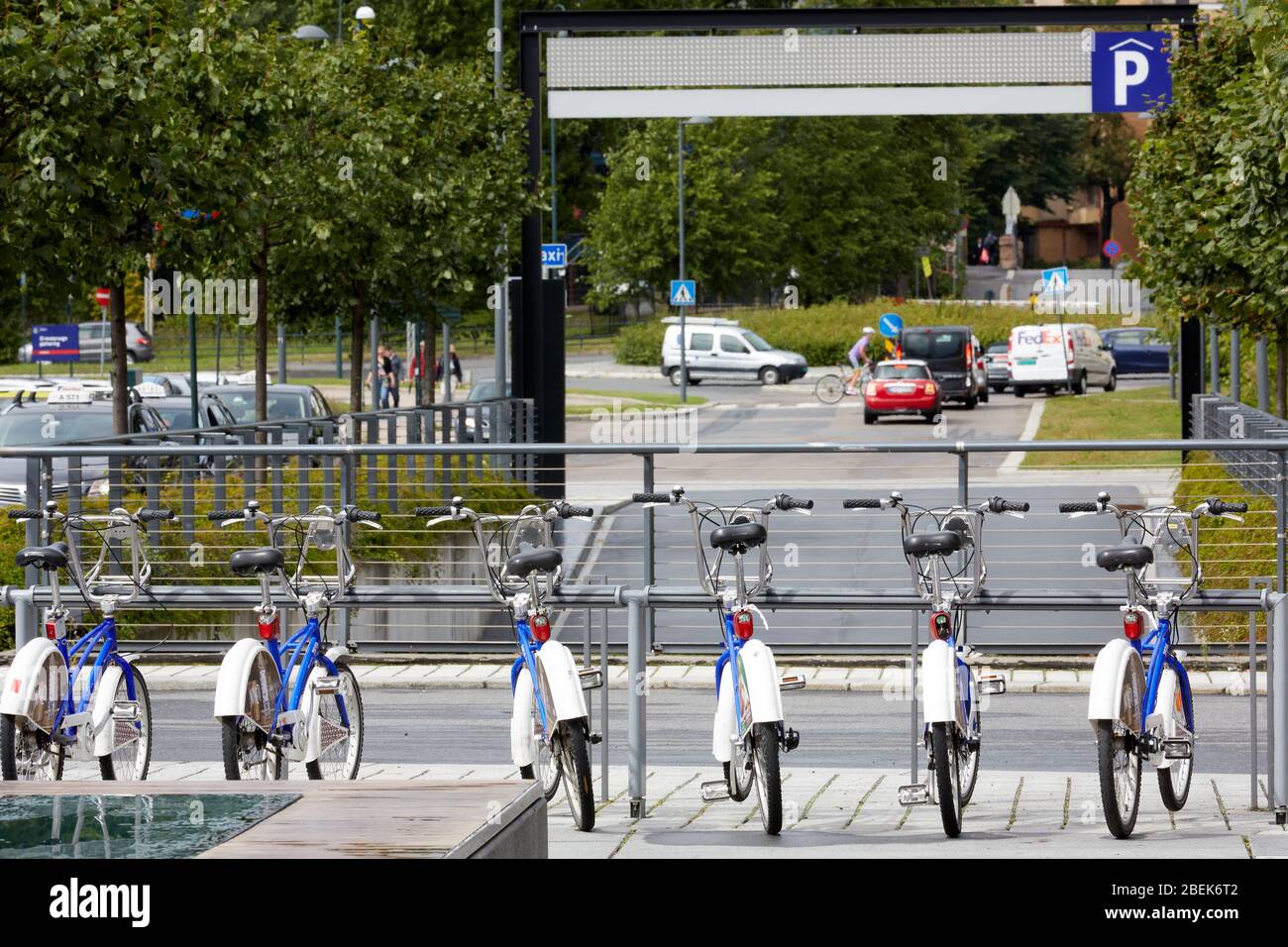 bike sharing program Bysykkel City Bikes bike rental in Oslo, Norway, Europe Stock Photo