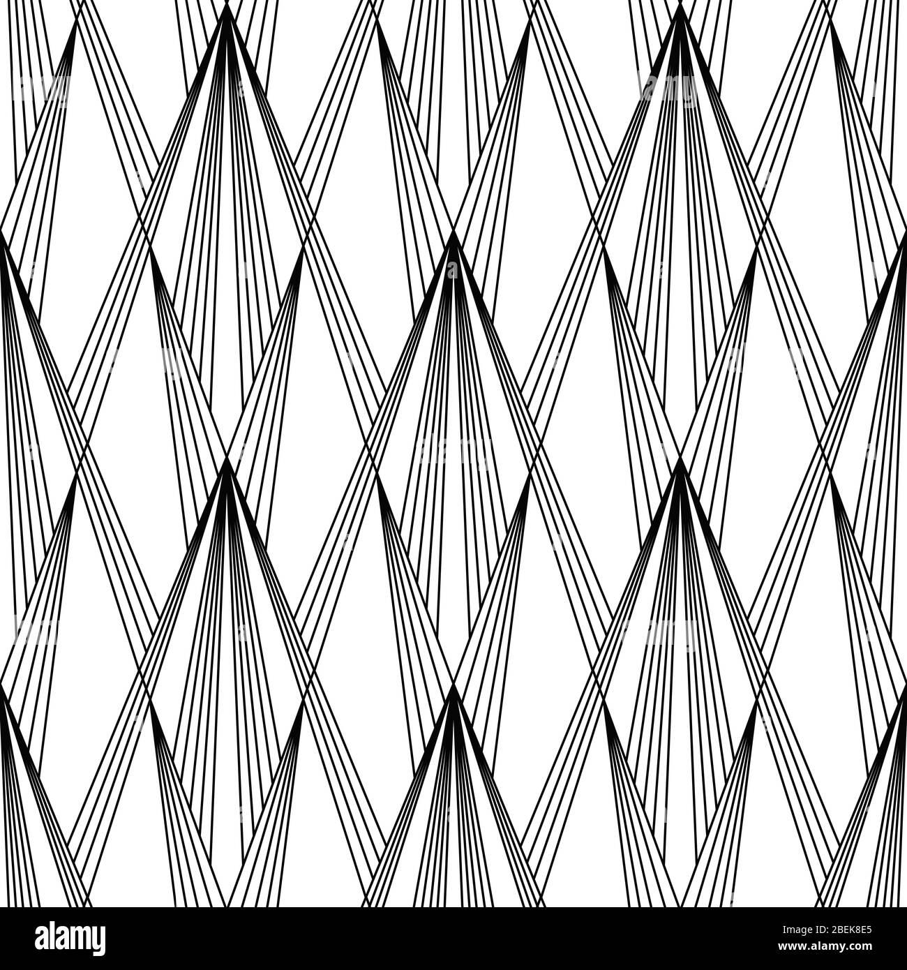 Art Deco Pattern. Fanning seamless black and white background Stock ...