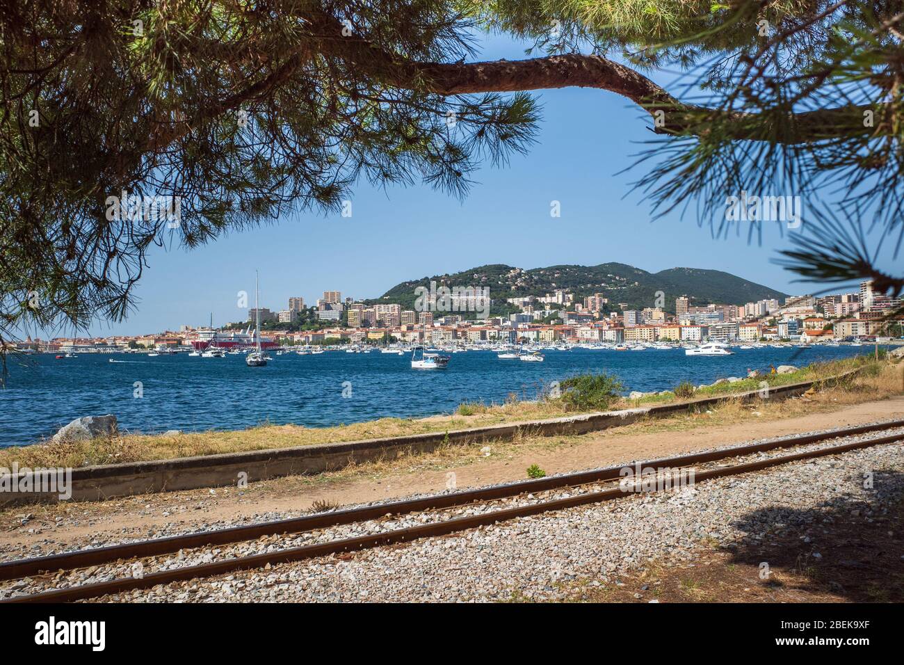 view of the bay of Ajaccio, Corsica France Stock Photo