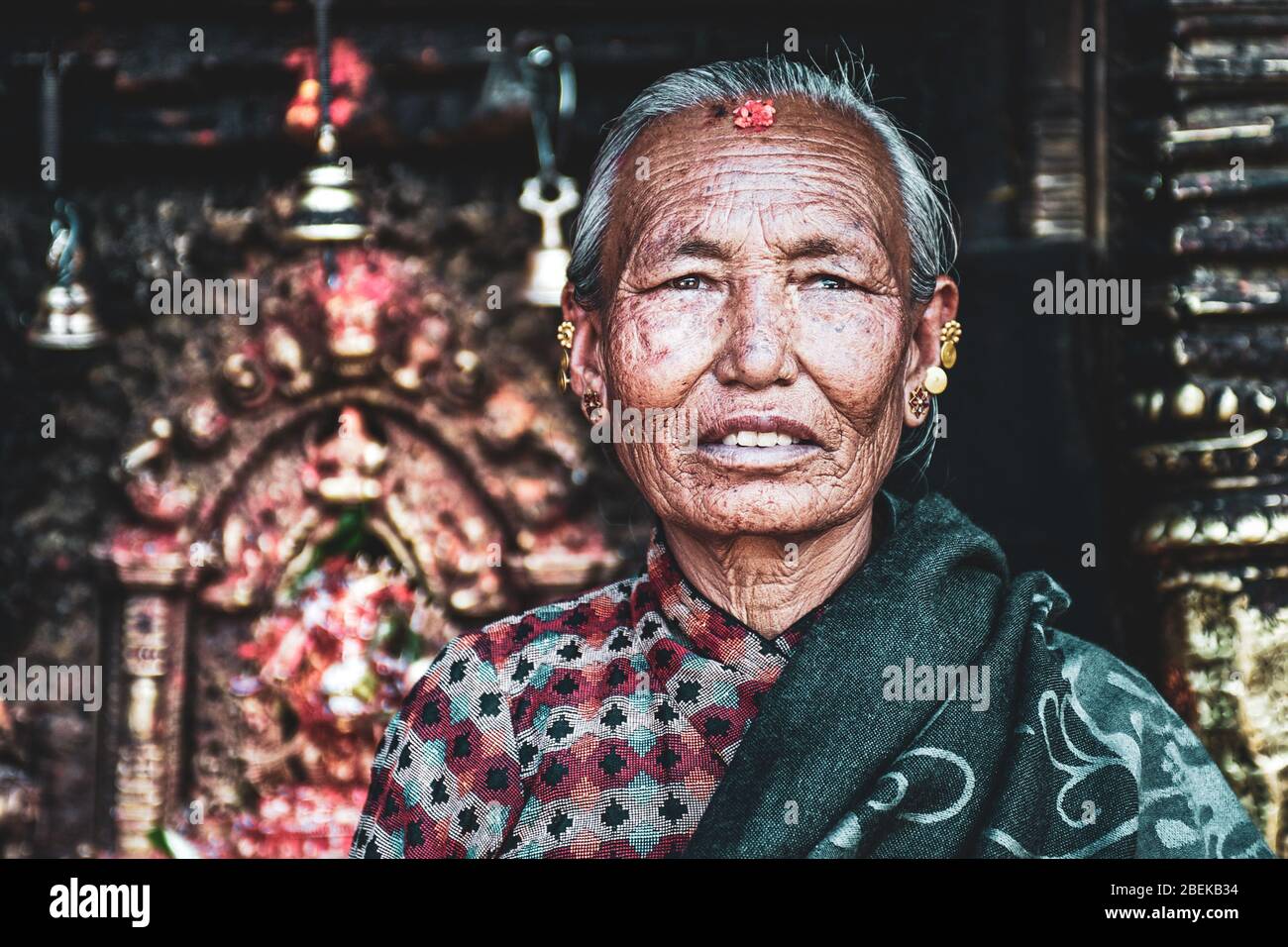 Kathmandu, street portraits Stock Photo