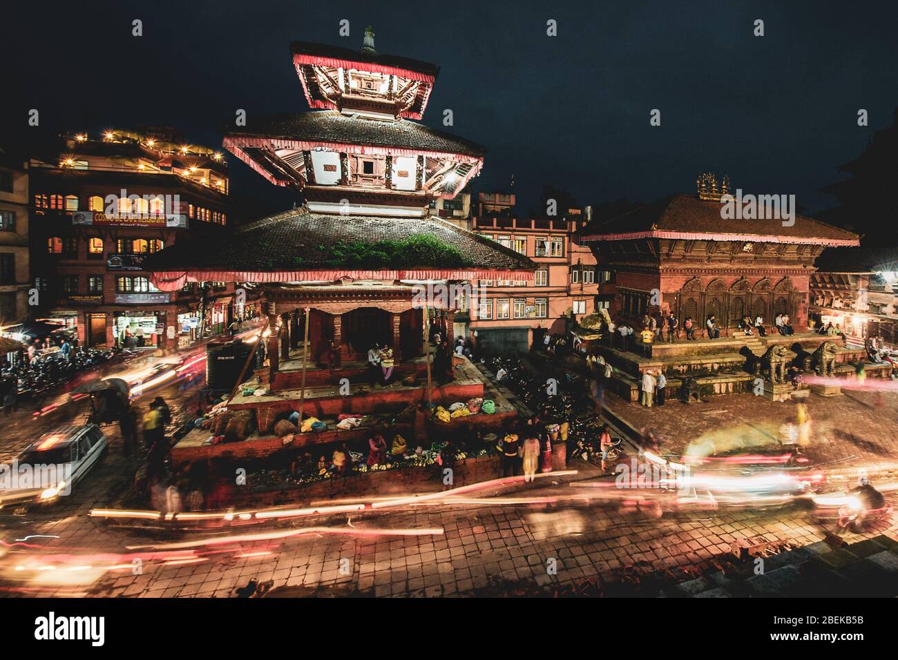 Kathmandu, Durbar Square nepalese life. Stock Photo