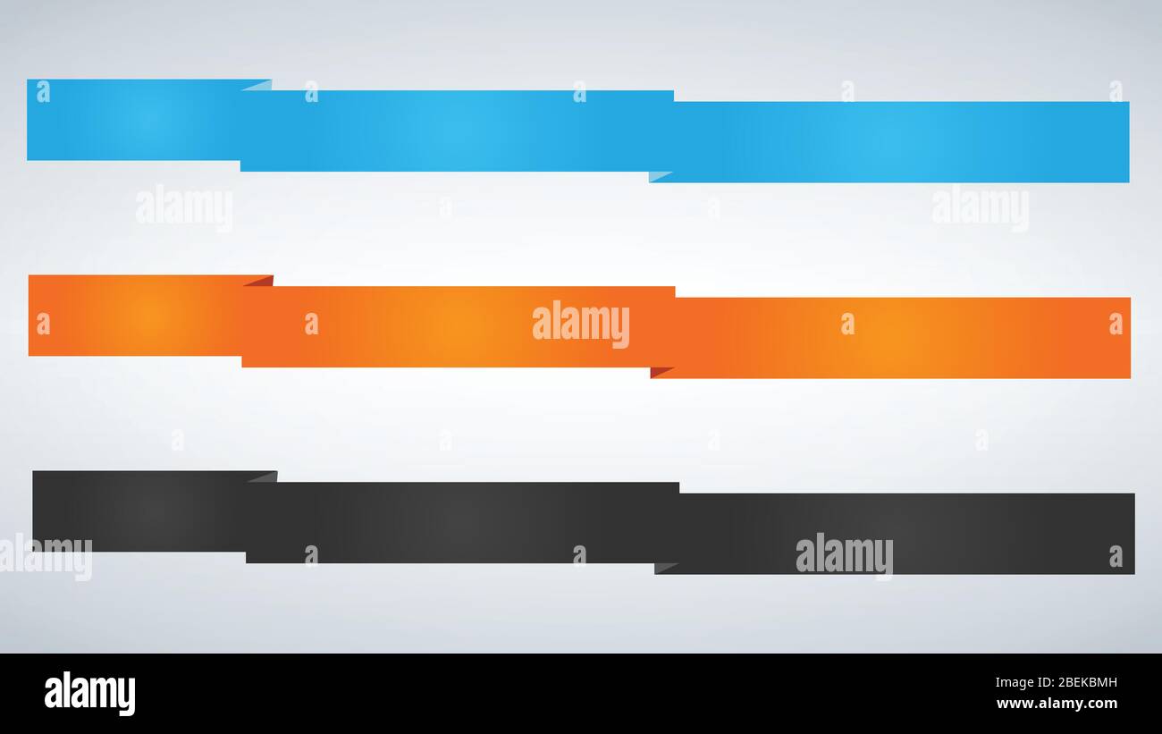 Flat vector ribbons banners flat isolated on white background Stock ...