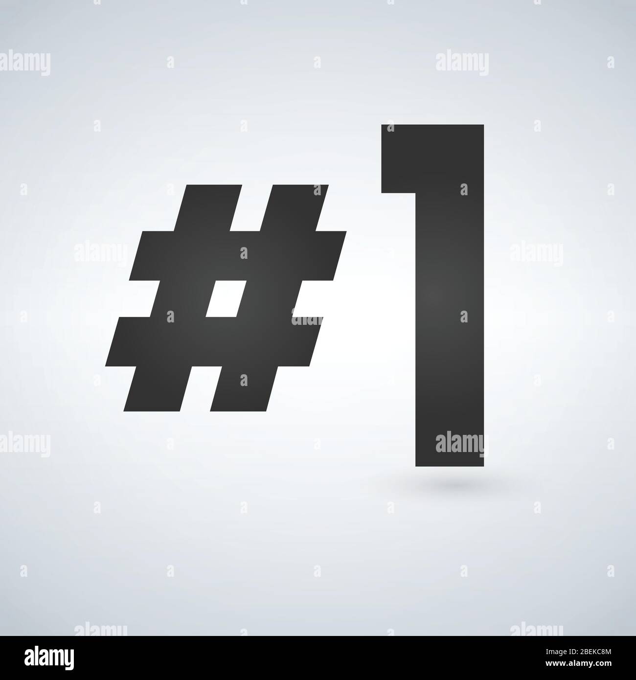 Black and white number one logo template, vector illustrations isolated ...