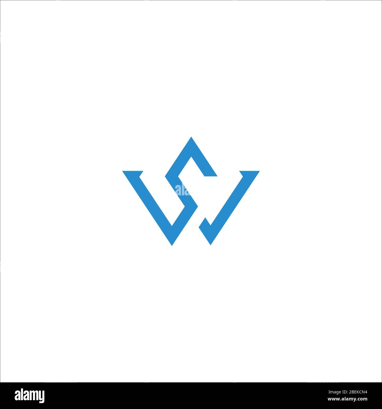 Initial letter ws logo or sw logo vector design template Stock Vector ...