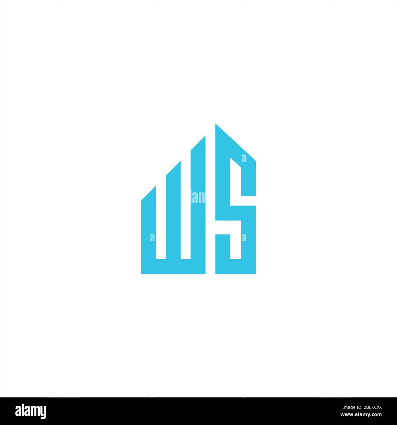 Initial letter ws logo or sw logo vector design template Stock Vector ...