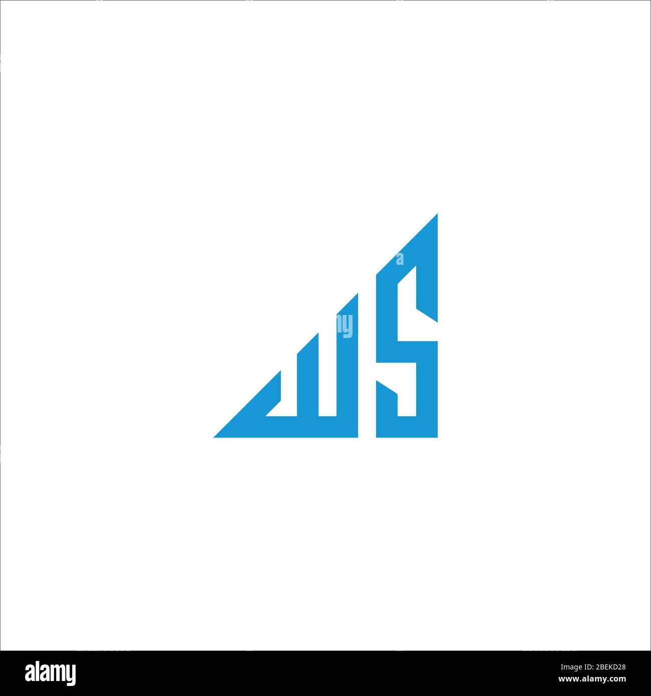 Initial letter ws logo or sw logo vector design template Stock Vector