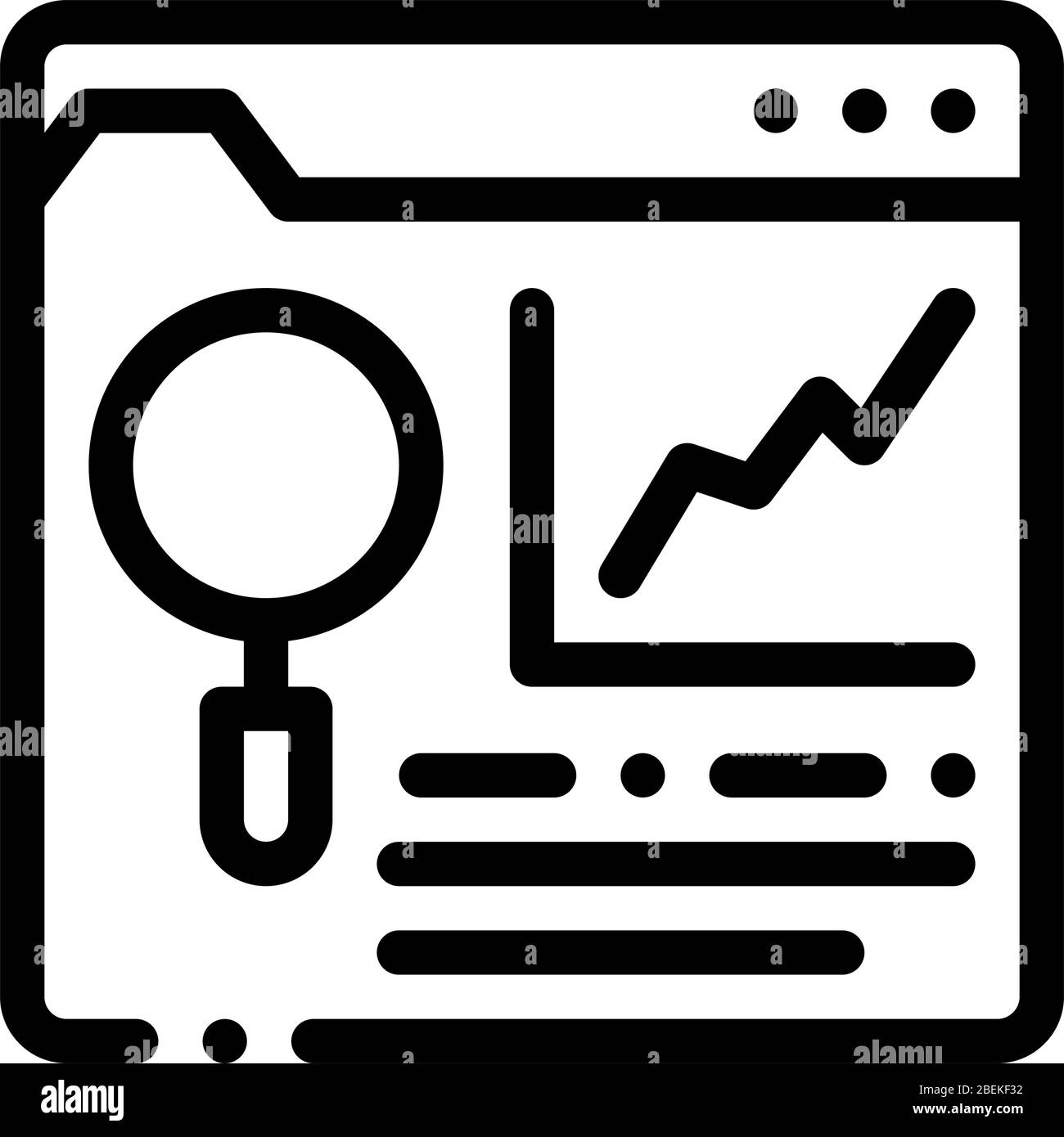research information folder icon vector outline illustration Stock ...