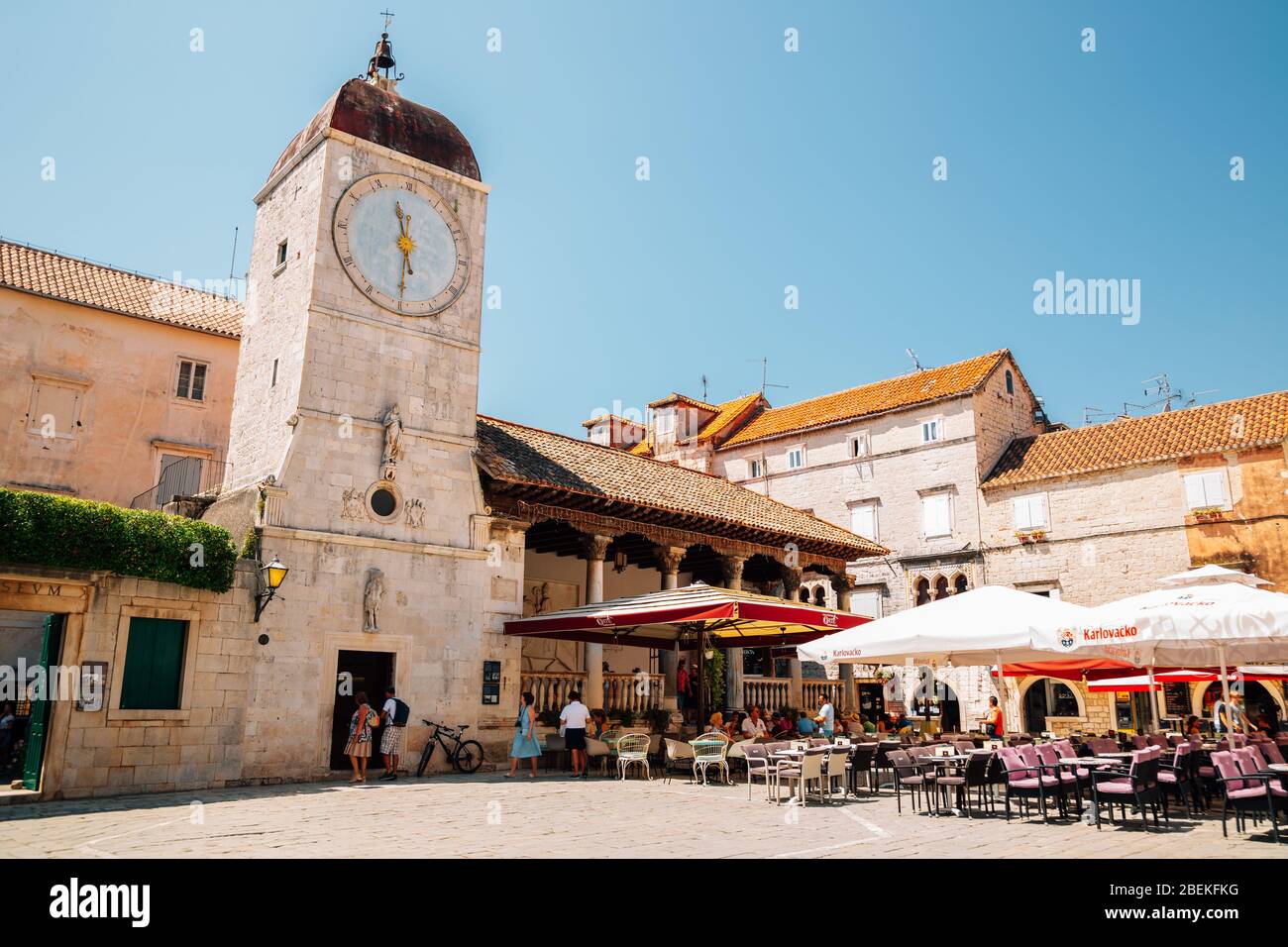 Old town square clock tower hi-res stock photography and images - Alamy