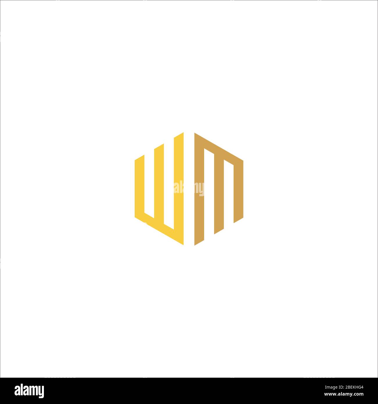 Initial letter wm logo or mw logo vector design template Stock Vector ...