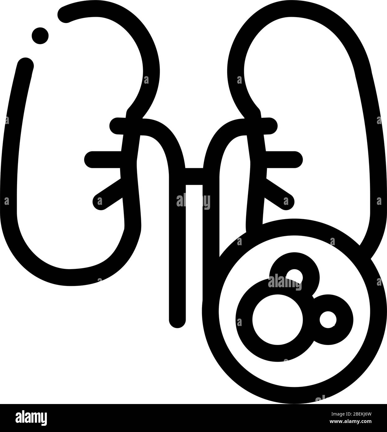 human lungs icon vector outline illustration Stock Vector Image & Art ...