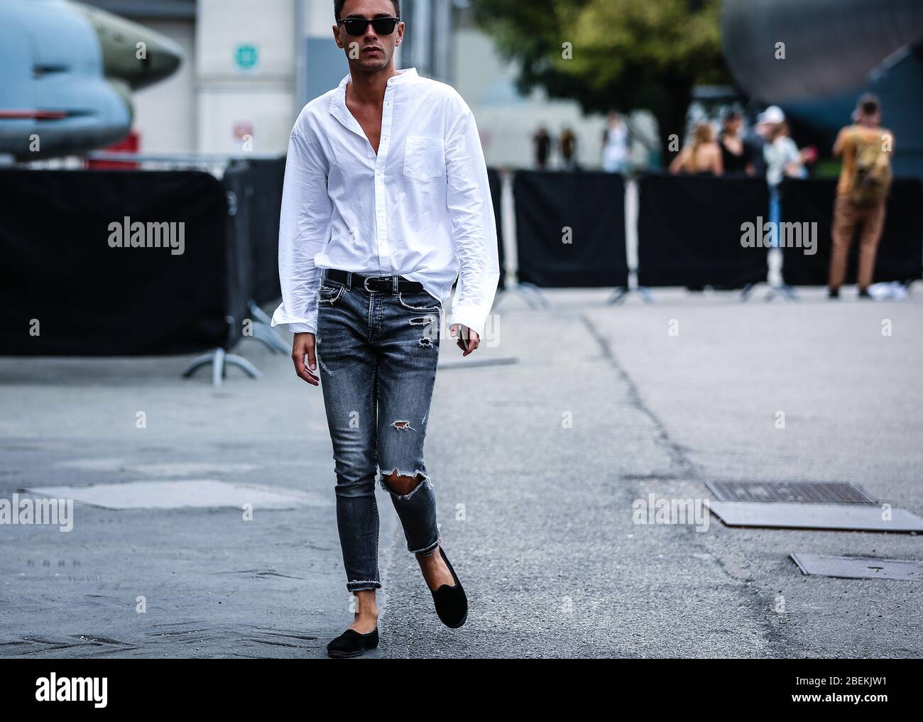 MILAN Italy September 18 2019 Men on the street during the Milan Fashion Week Stock Photo Alamy