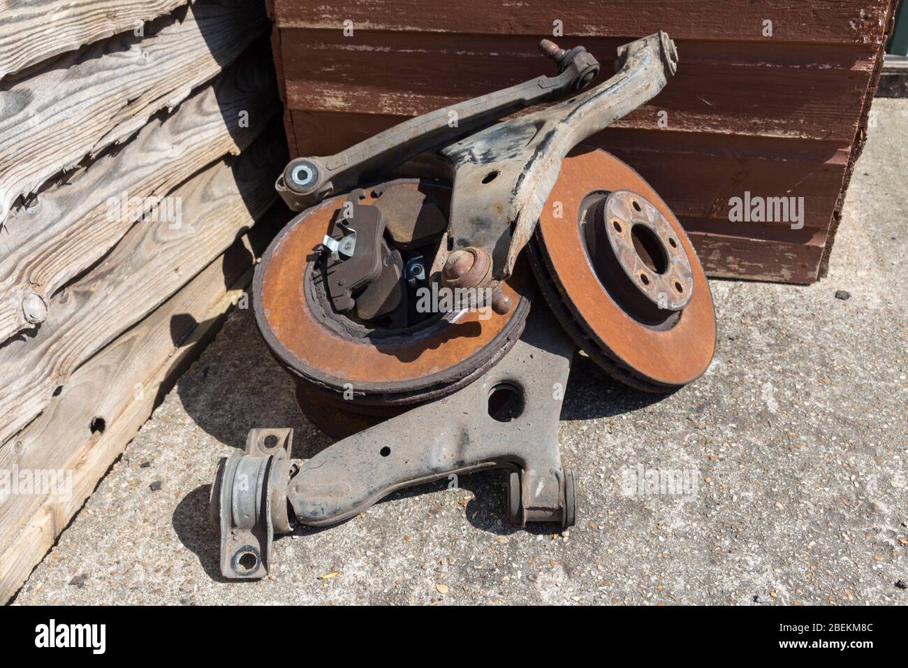 Used defective car parts in a pile hires stock photography and images