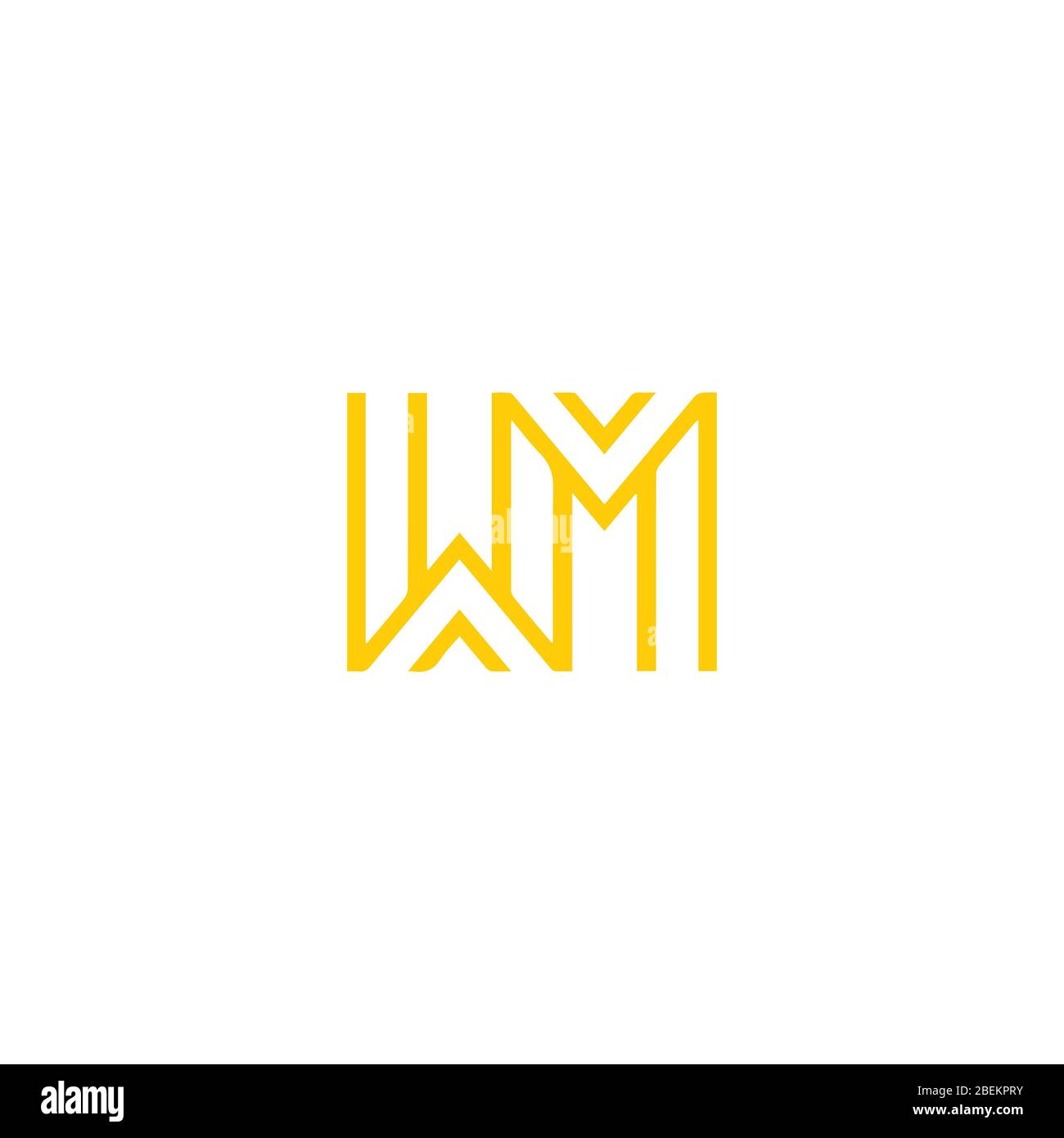 Initial letter wm logo or mw logo vector design template Stock Vector ...