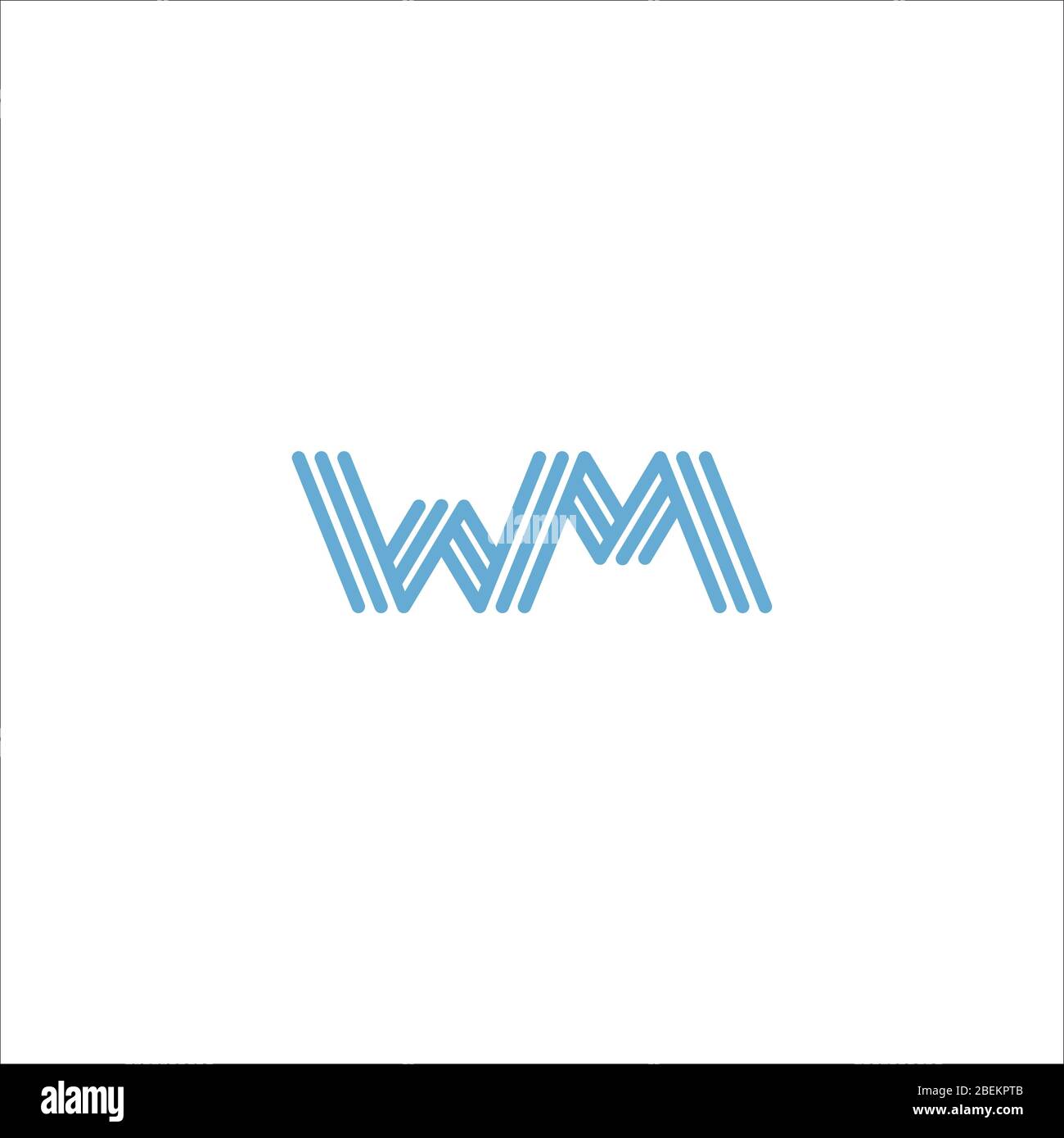 Initial letter wm logo or mw logo vector design template Stock Vector ...