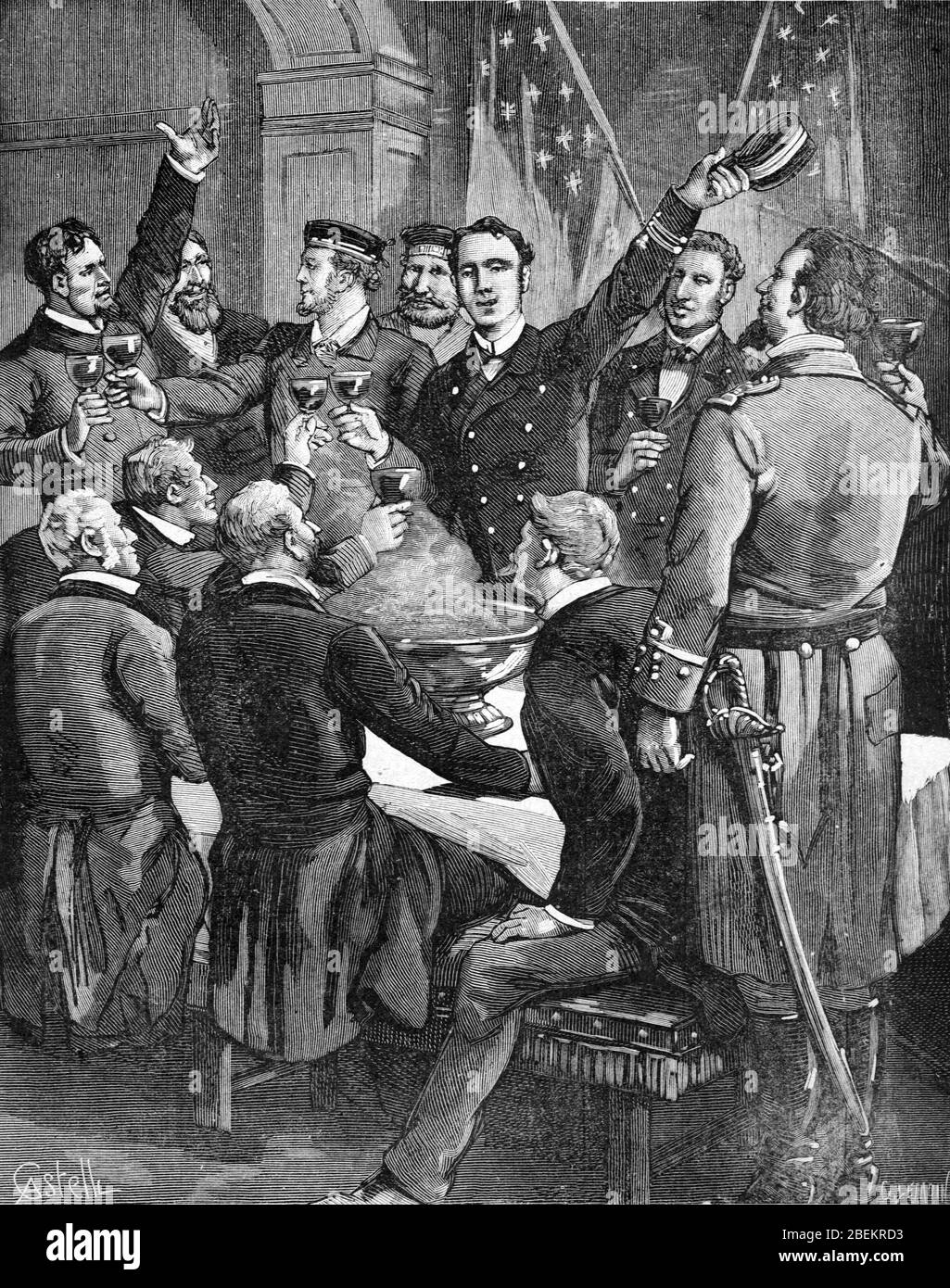 Unionists of the American Civil War (1861-1865) aka American War of Secession. Vintage or Old Illustration or Engraving 1887 Stock Photo